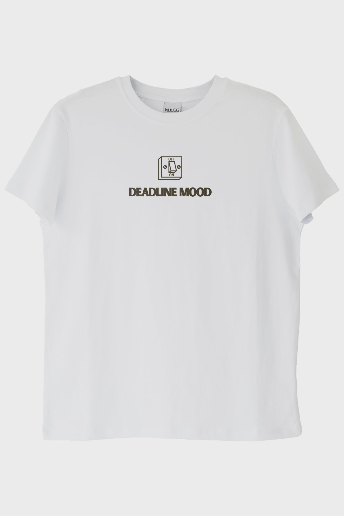 Deadline Mood Beyaz Tişört Beyaz