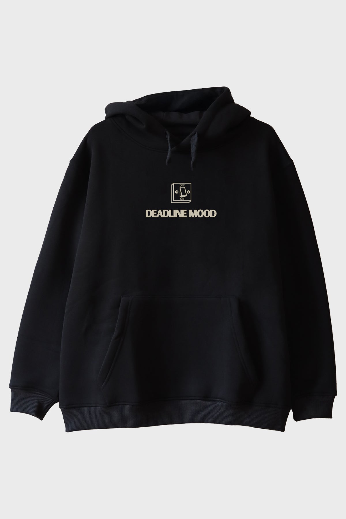 Deadline Mood Siyah Hoodie