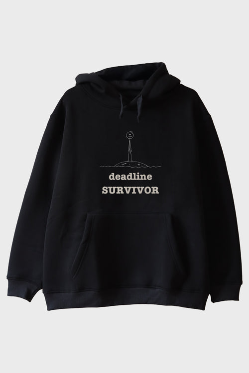 Deadline Survivor Siyah Hoodie