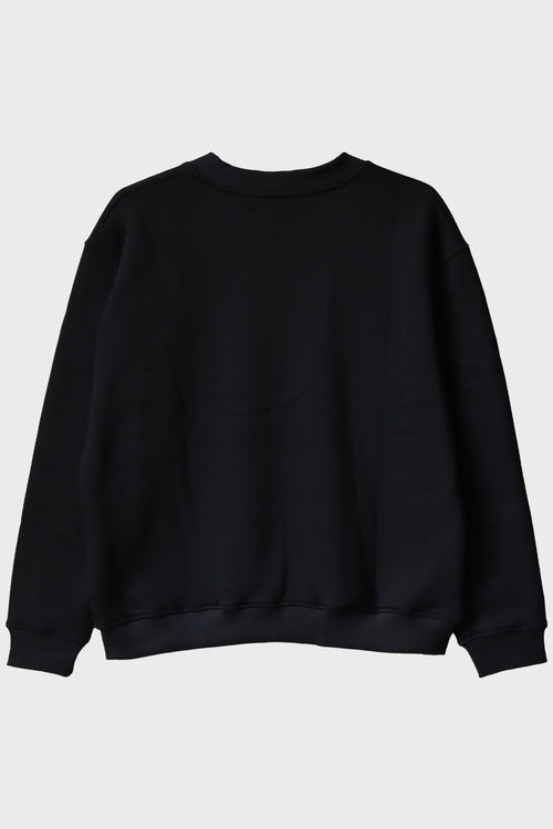ECLIPSE Ay Evreleri Tasarımı Siyah Siyah Bisiklet Yaka Sweatshirt