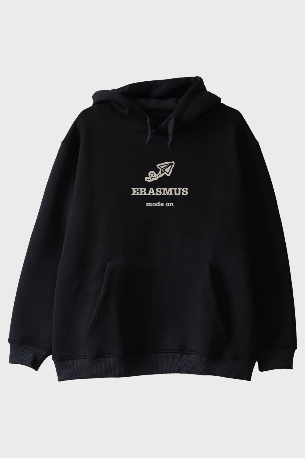 Erasmus Mode On Siyah Hoodie