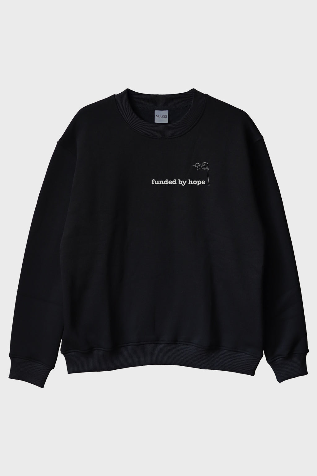 Funded By Hope Siyah Bisiklet Yaka Sweatshirt