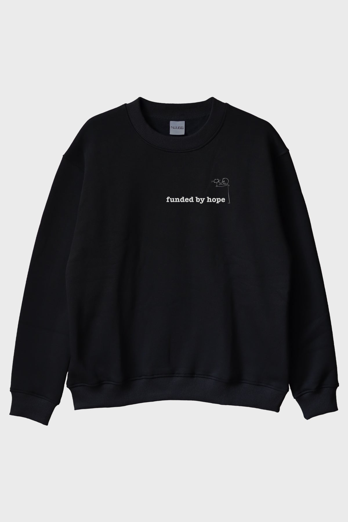 Funded By Hope Siyah Bisiklet Yaka Sweatshirt