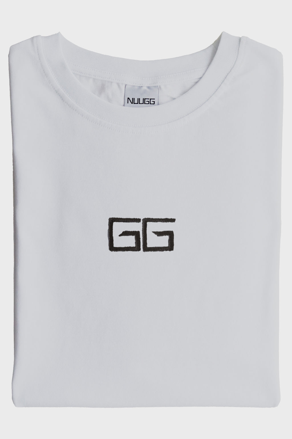 GG Logolu Nakışlı T-shirt Beyaz