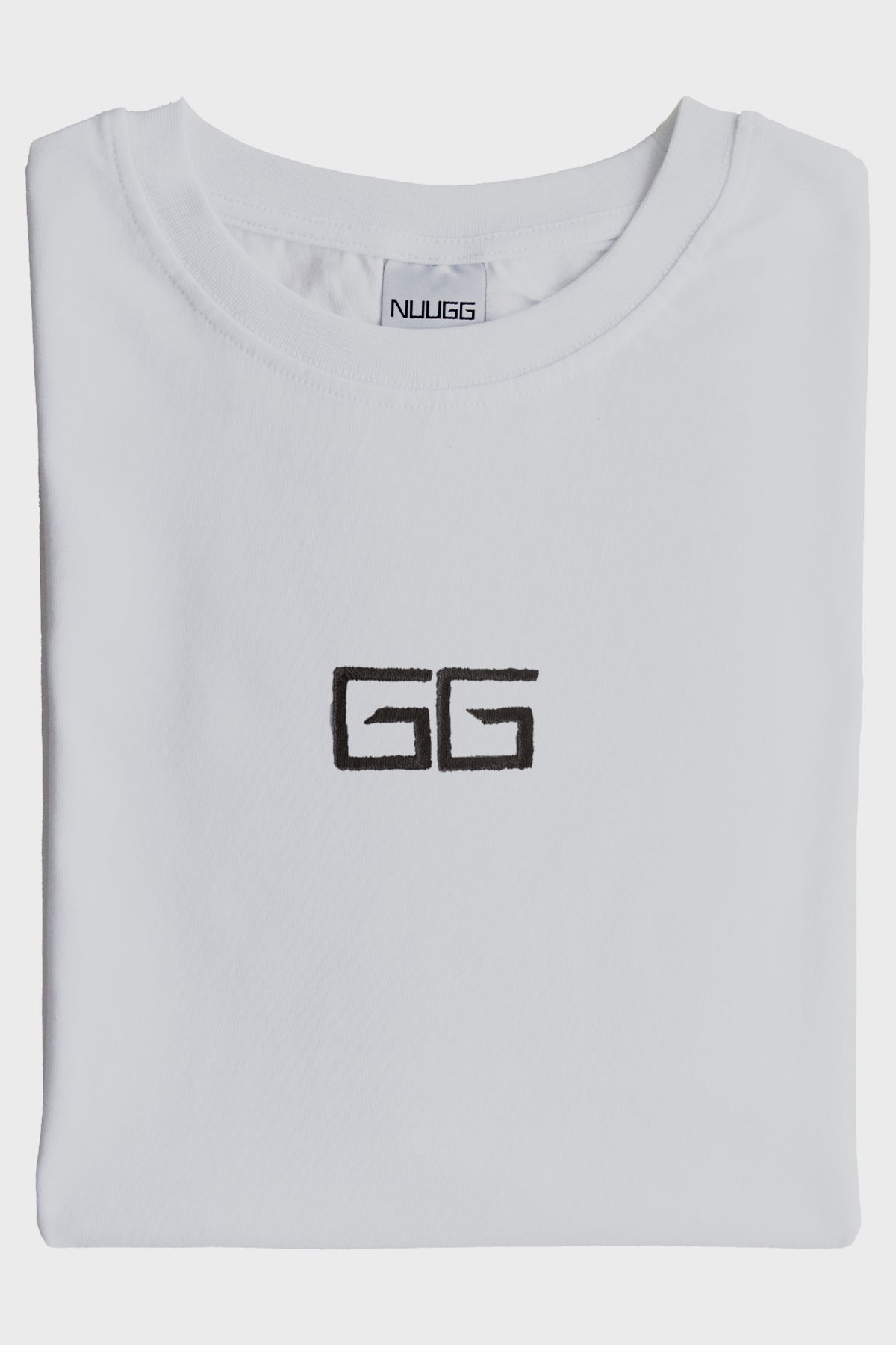 GG Logolu Nakışlı T-shirt Beyaz