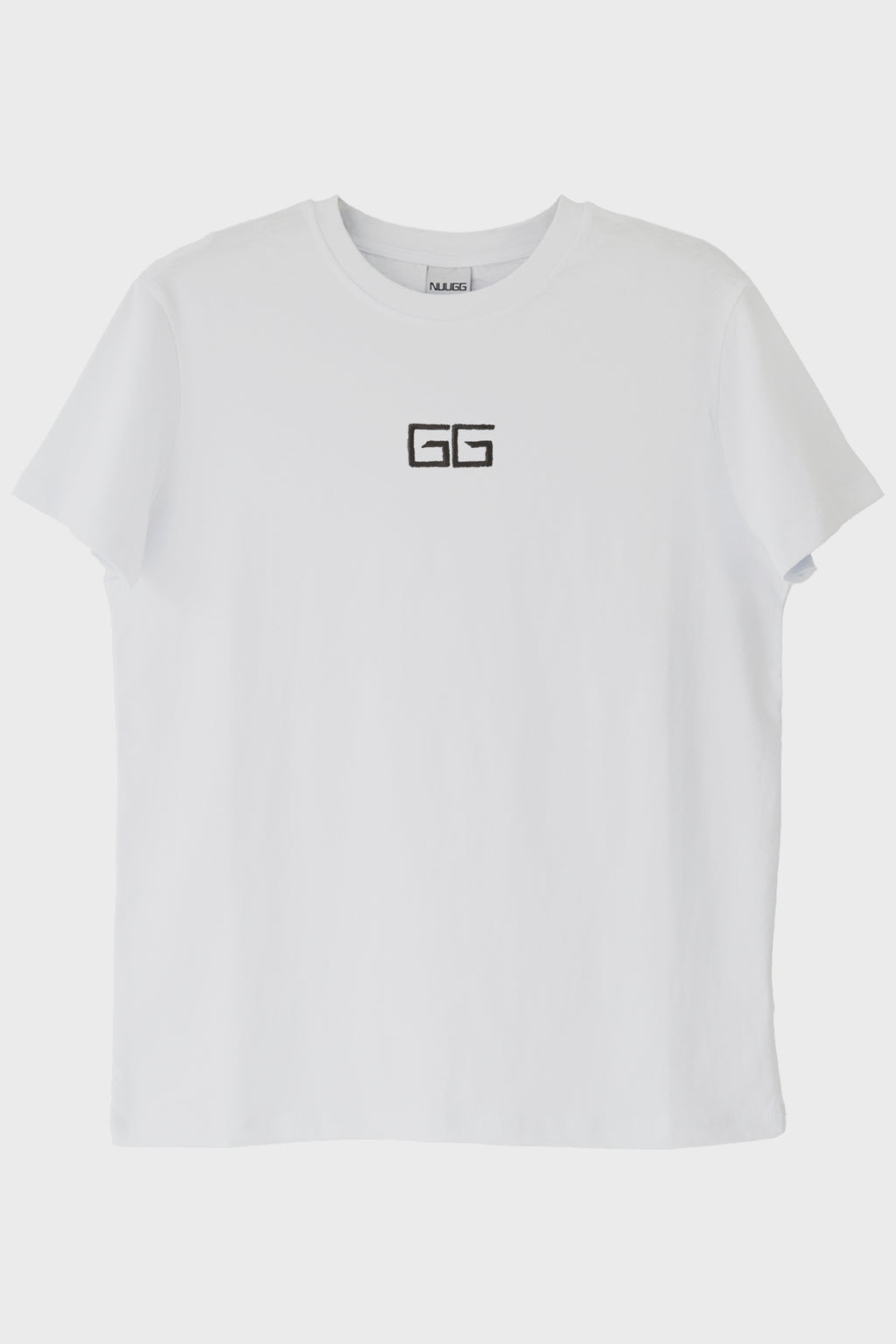 GG Logolu Nakışlı T-shirt Beyaz
