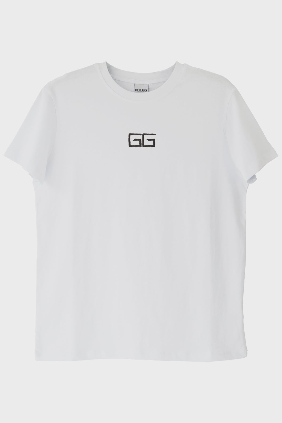 GG Logolu Nakışlı T-shirt Beyaz