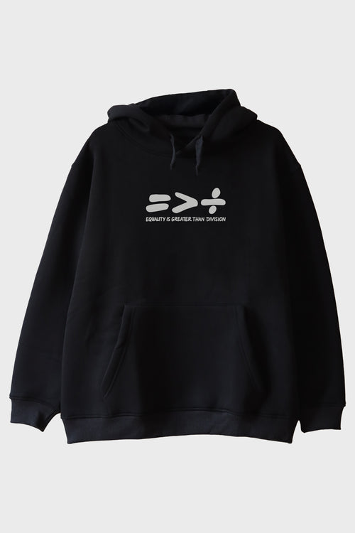 Equality Greater Than Division Siyah Hoodie