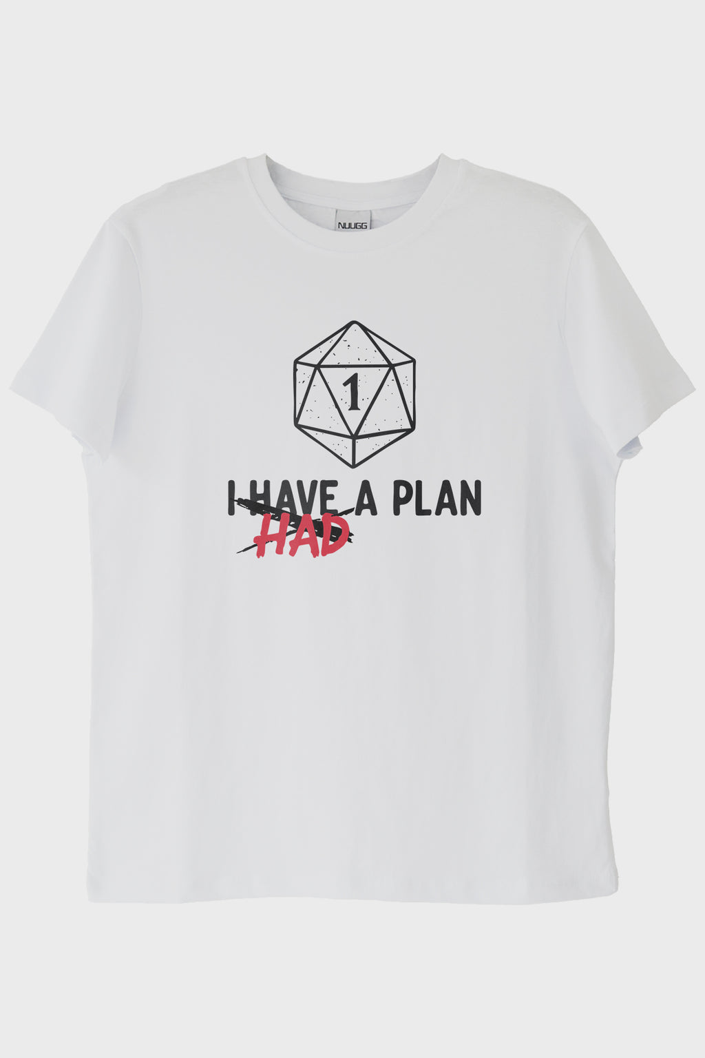 Komik Zar Temalı I Had a Plan Mizahi Beyaz Tişört Beyaz