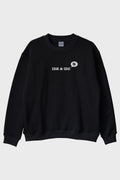 IDK & IDC Siyah Bisiklet Yaka Sweatshirt