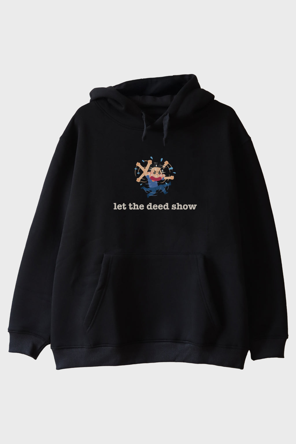 Let The Deet Show Siyah Hoodie