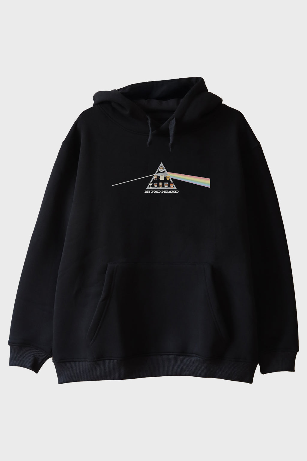My Food Pyramid Siyah Hoodie