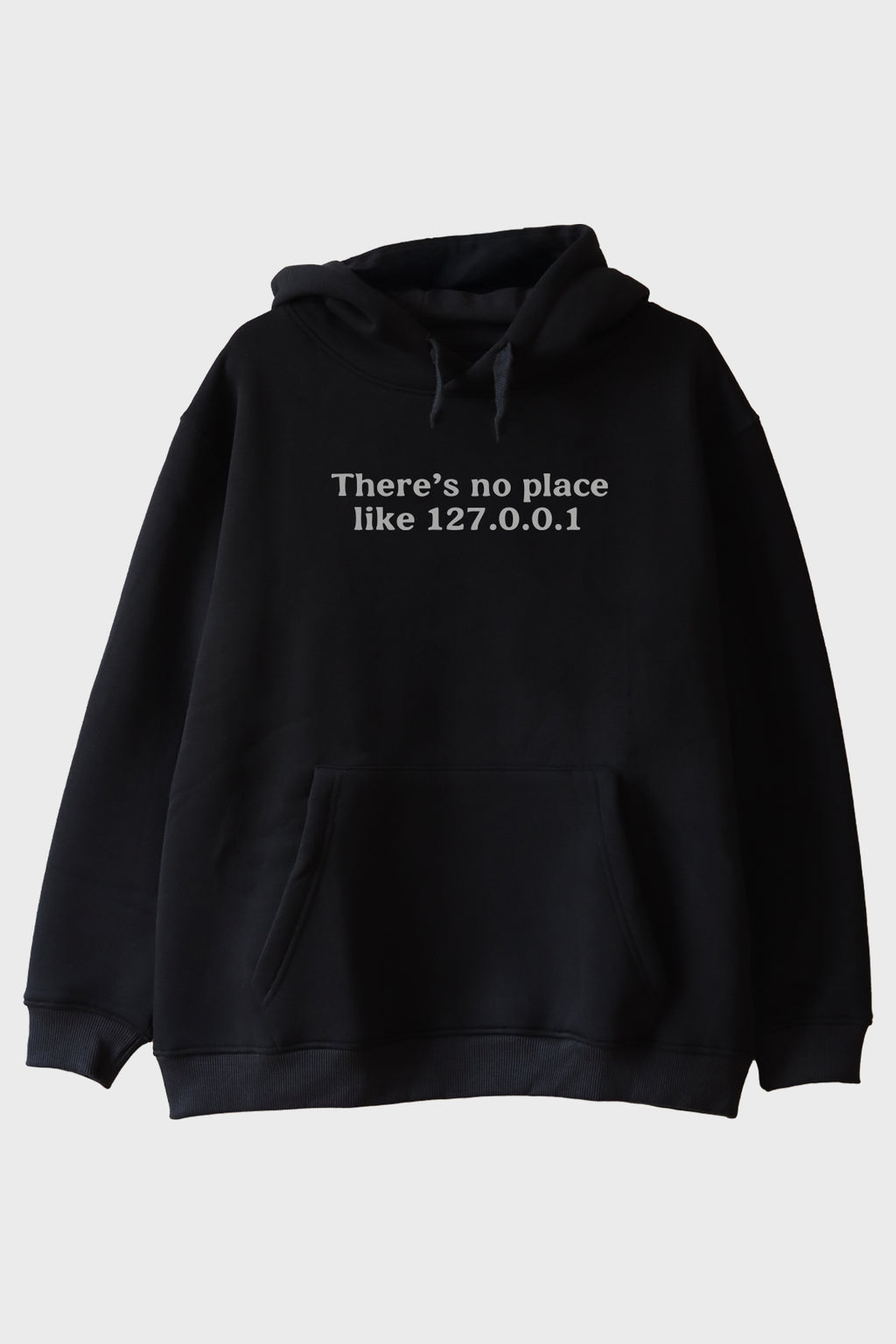 No Place Like 127.0.0.1 Siyah Hoodie