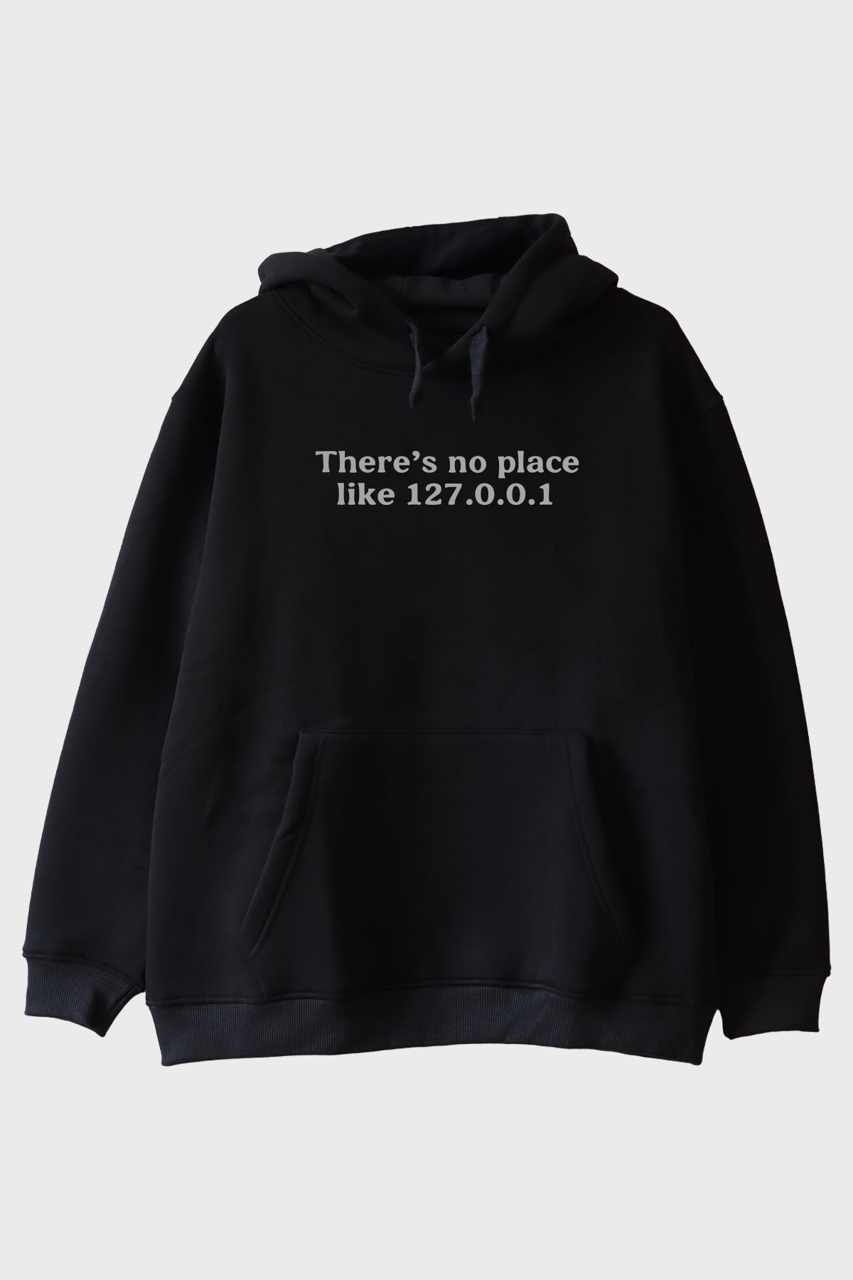 No Place Like 127.0.0.1 Siyah Hoodie