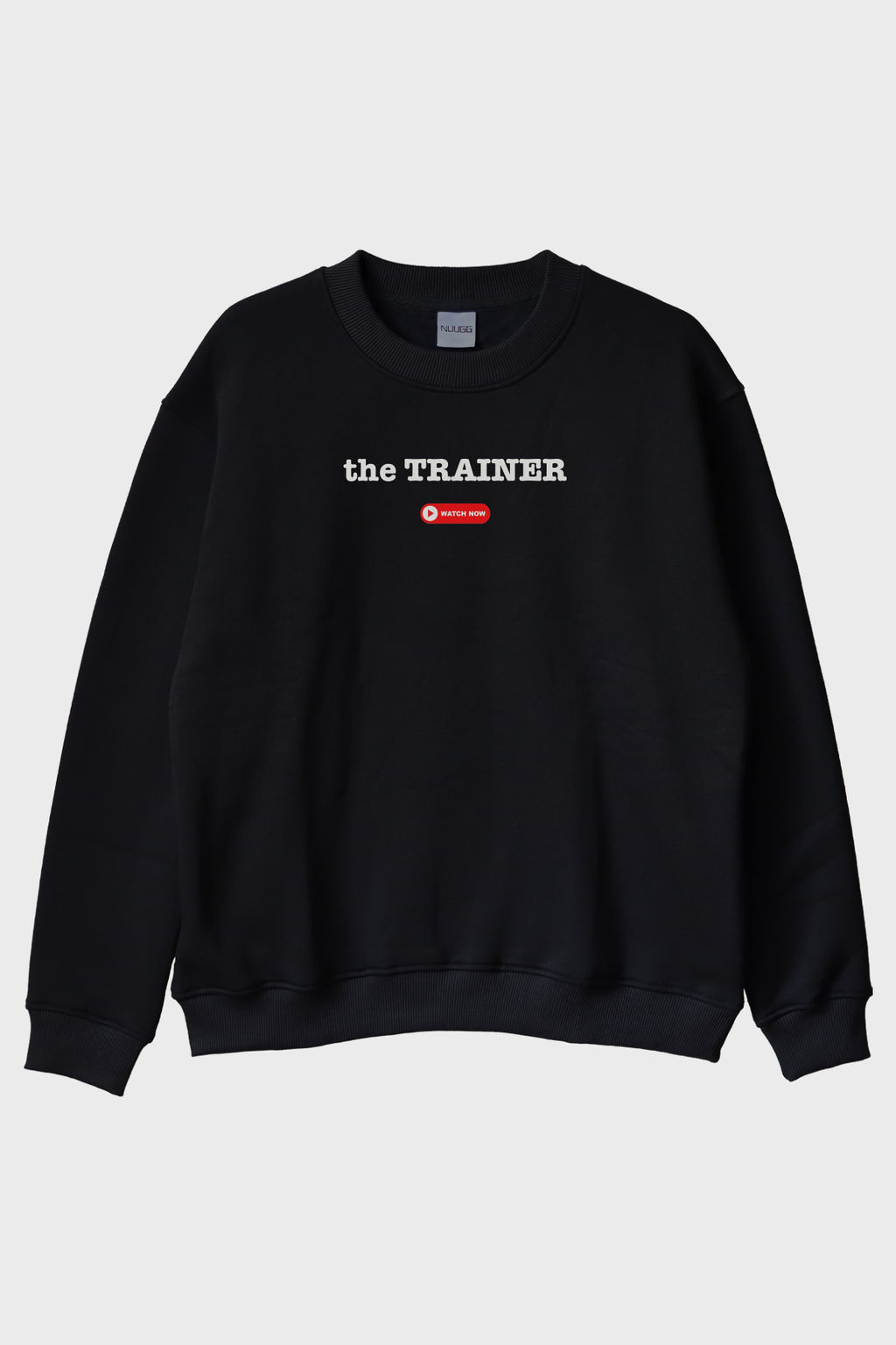 The Trainer Siyah Bisiklet Yaka Sweatshirt