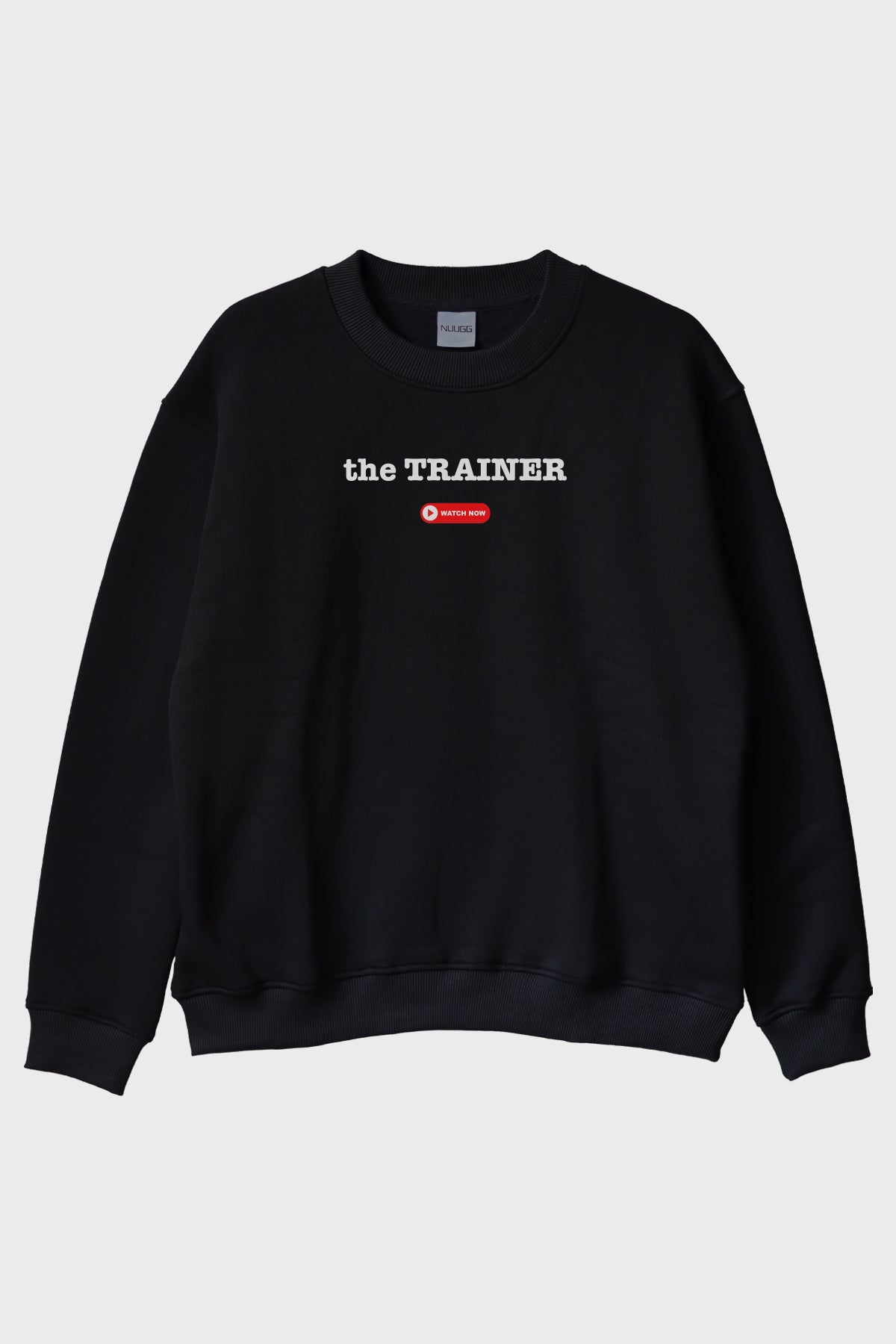 The Trainer Siyah Bisiklet Yaka Sweatshirt