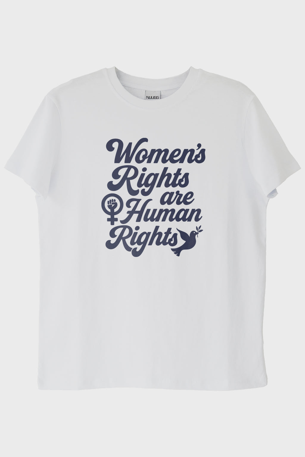 Women's Rights Baskılı Feminist Beyaz Tişört Beyaz