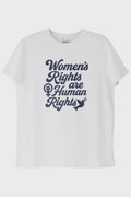 Women's Rights Baskılı Feminist Beyaz Tişört Beyaz