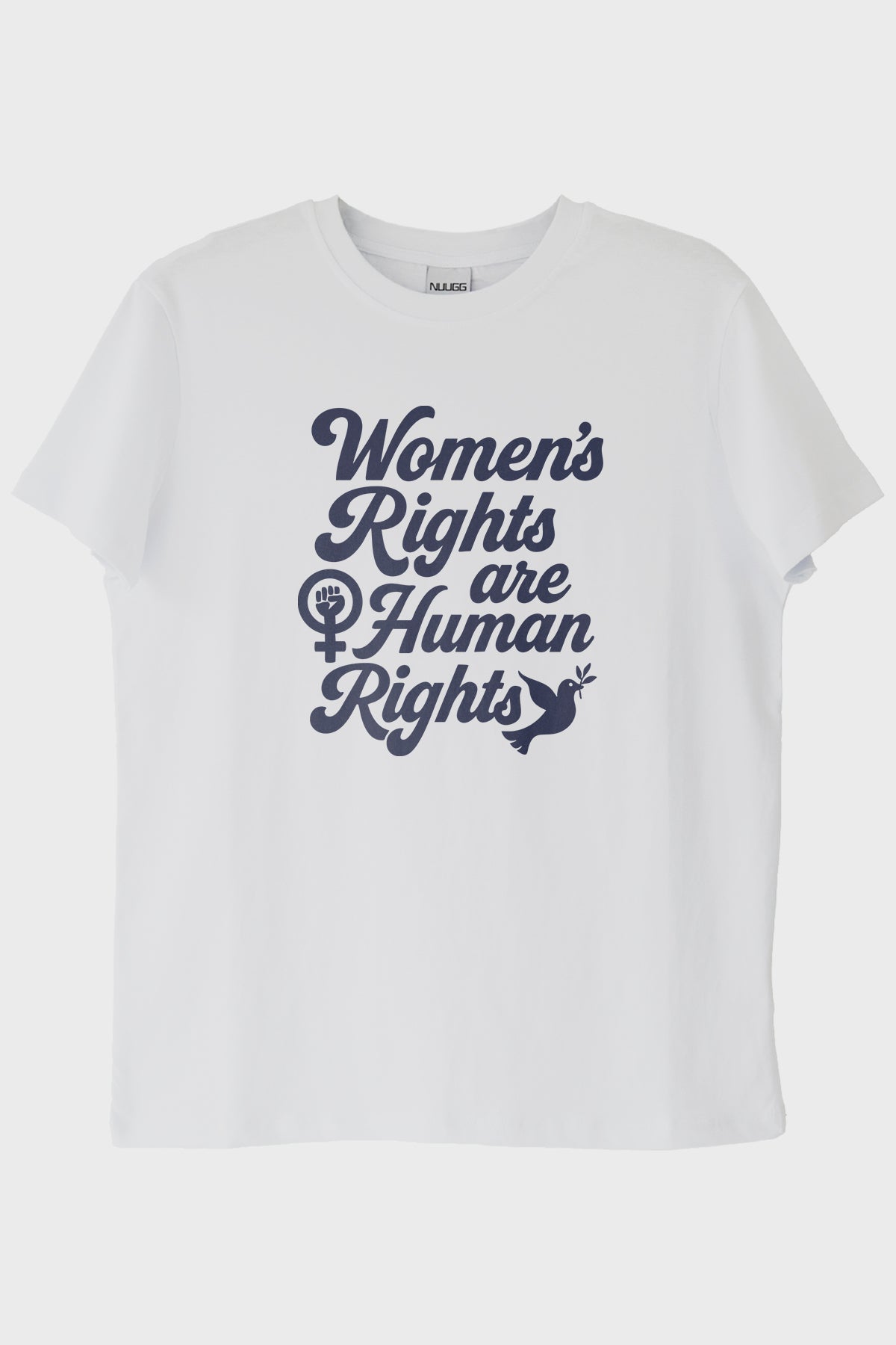 Women's Rights Baskılı Feminist Beyaz Tişört Beyaz